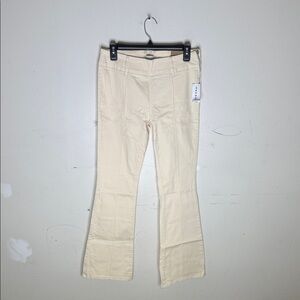 PacSun Cream Stretch Low Rise Flare Pants Size 28 NEW!
